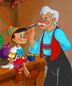 Geppetto And Pinocchio Diamond Painting