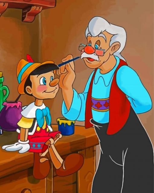 Geppetto And Pinocchio Diamond Painting