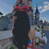 Girl in Disneyland Castle Diamond Painting