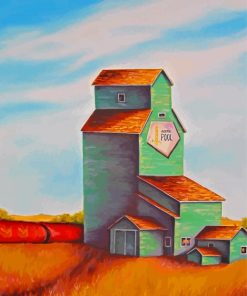 Grain Elevators Art Diamond Painting