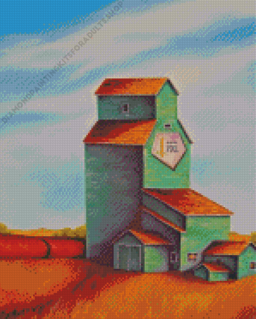 Grain Elevators Art Diamond Painting