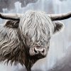 Grey Domestic Yak Art Diamond Painting