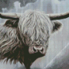 Grey Domestic Yak Art Diamond Painting