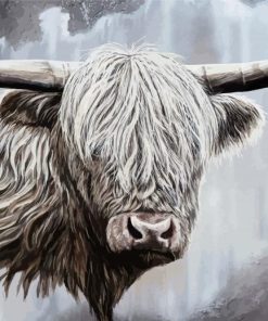 Grey Domestic Yak Art Diamond Painting