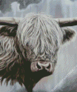 Grey Domestic Yak Art Diamond Painting