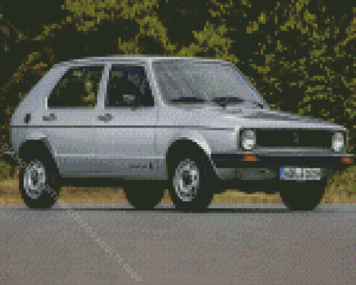 Grey Volkswagen Golf MK1 Diamond Painting