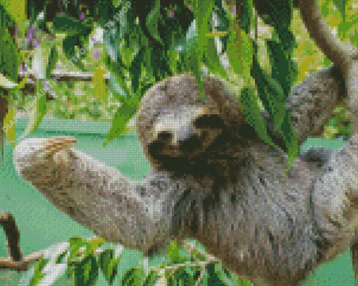 Hanging Sloth Diamond Painting