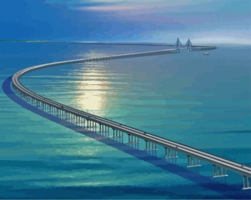 Hangzhou Bay Sea Bridge China Diamond Painting