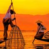 Inle Lake Fishing Myanmar Diamond Painting