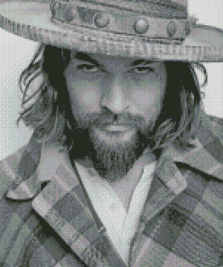 Jason Momoa Black And White Diamond Painting