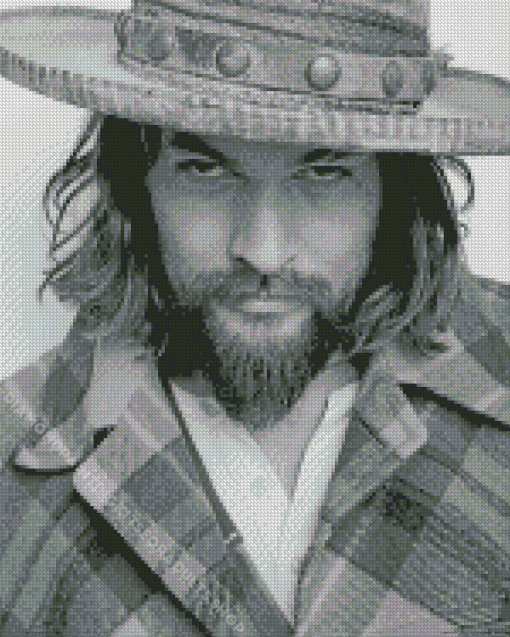 Jason Momoa Black And White Diamond Painting