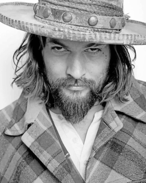 Jason Momoa Black And White Diamond Painting