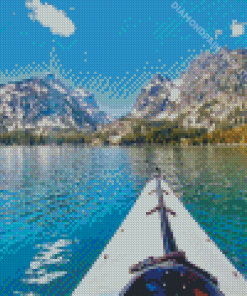 Kayaking In Jenny Lake Diamond Painting