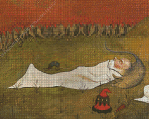 King Hobgoblin Sleeping by Hugo Simberg Diamond Painting