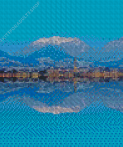 Lecco Italy Water Reflection Diamond Painting