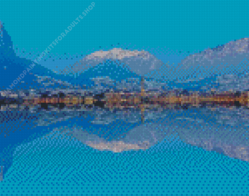 Lecco Italy Water Reflection Diamond Painting