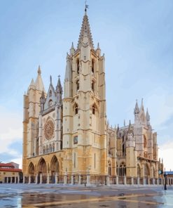 Leon Cathedral Spanish Church Diamond Painting