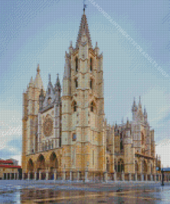 Leon Cathedral Spanish Church Diamond Painting