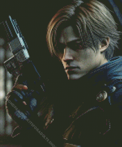 Leon Kennedy Resident Evil Character Diamond Painting