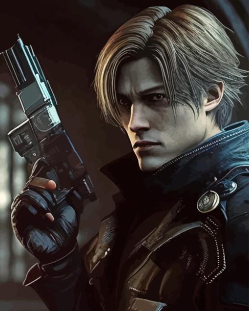 Leon Kennedy Resident Evil Character Diamond Painting