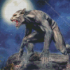 Lonley Mad Werewolf Diamond Painting