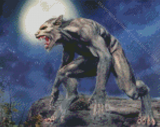 Lonley Mad Werewolf Diamond Painting