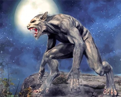 Lonley Mad Werewolf Diamond Painting