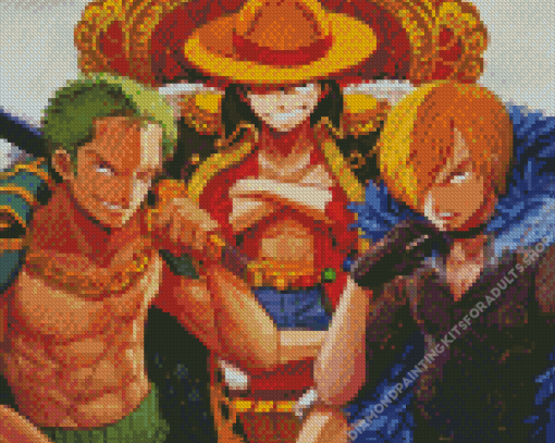 Luffy Sanji And Zoro Diamond Diamond Painting