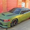 Matte Green Dodge Charger Diamond Painting