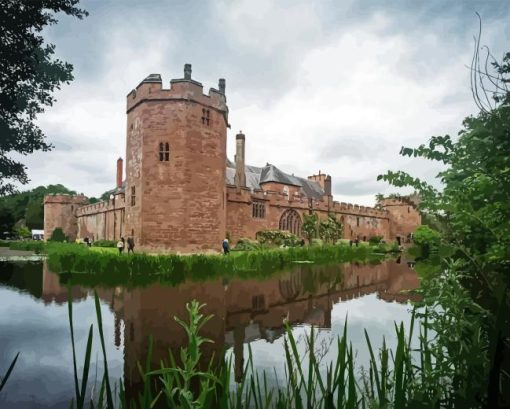 Maxstoke Castle Warwickshire England Diamond Painting