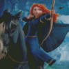 Merida And Her Horse Diamond Painting