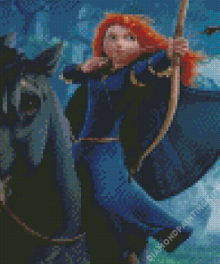 Merida And Her Horse Diamond Painting