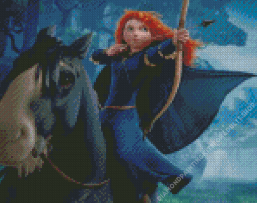 Merida And Her Horse Diamond Painting