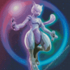 Mewtwo Species Art Diamond Painting