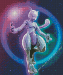 Mewtwo Species Art Diamond Painting