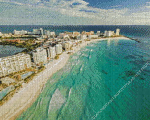 Mexico Cancun Beach Landscape Diamond Painting