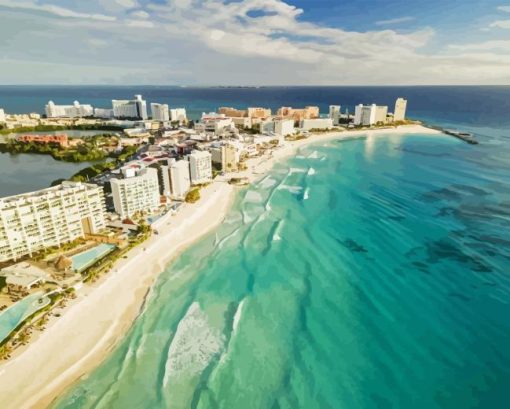 Mexico Cancun Beach Landscape Diamond Painting