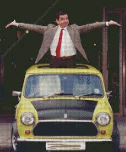 Mr Bean In His Car Diamond Painting