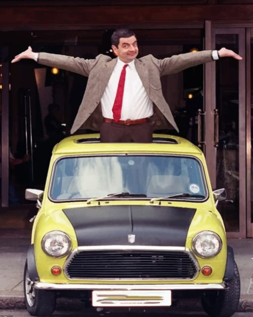 Mr Bean In His Car Diamond Painting