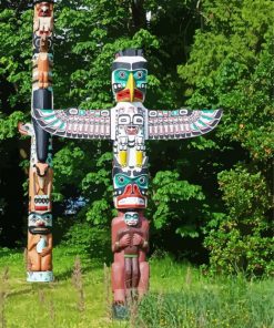 Native American Totem Poles Diamond Painting