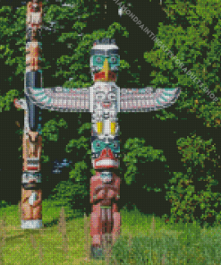 Native American Totem Poles Diamond Painting