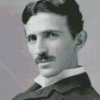 Nikola Tesla Black And White Diamond Painting