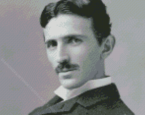 Nikola Tesla Black And White Diamond Painting