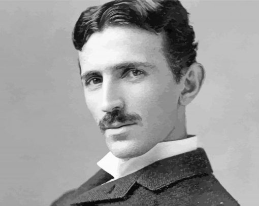 Nikola Tesla Black And White Diamond Painting