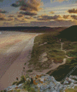 Oxwich Bay Beach Diamond Painting