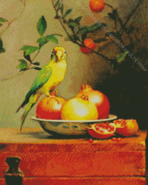 Parrot And Fruit Diamond Painting