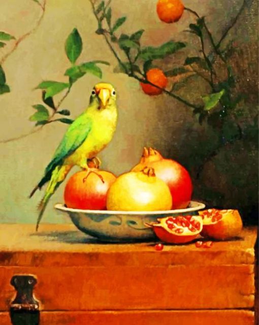 Parrot And Fruit Diamond Painting