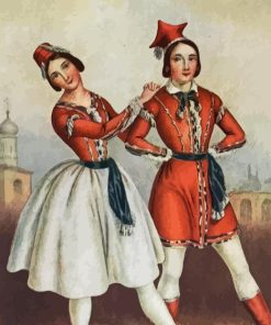 Polka Dancers Art Diamond Painting