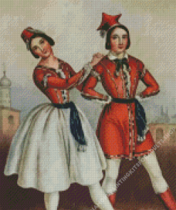 Polka Dancers Art Diamond Painting