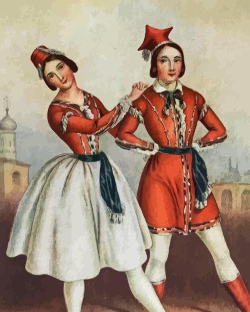 Polka Dancers Art Diamond Painting